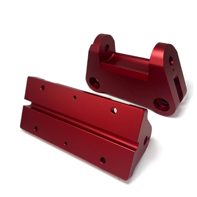 Partes de mecanizado CNC de aluminio rojo de gran tamaño