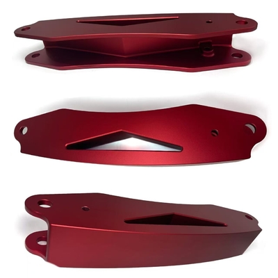 Partes de mecanizado CNC de aluminio rojo de gran tamaño