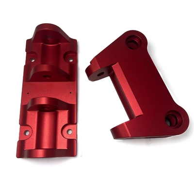 Partes de mecanizado CNC de aluminio rojo de gran tamaño